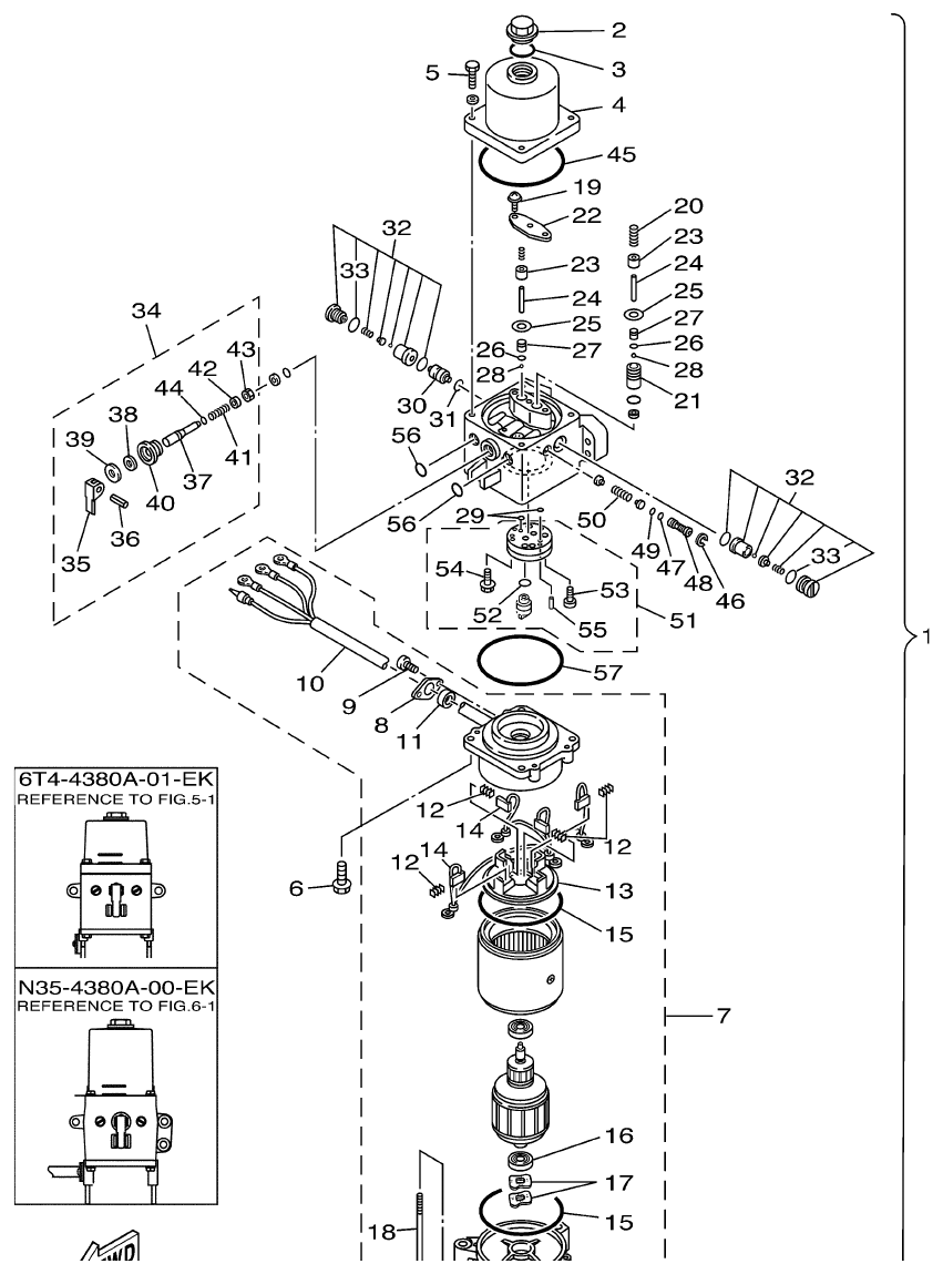 Yamaha DE-DHD6U3 POWER TILT BODY ASSY 2 parts diagram